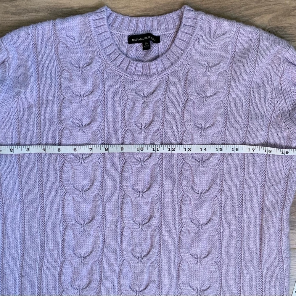 Banana Republic Long Sleeve Knit Crew-neck Sweater Lavender - Picture 4 of 7